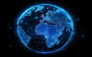 Fototapeta premium Global network and data transfer