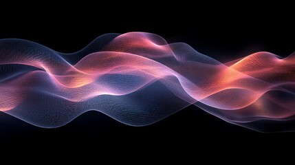 Obraz premium Abstract Flowing Light Waves Digital Art Design
