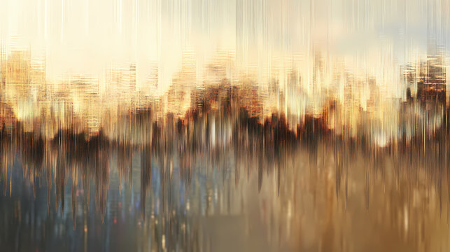 A tight shot of a gold-glitter backdrop, obfuscated upper portion featuring a blurred image. Obfuscate. Illustration