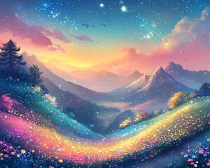 Whimsical imaginary world of a child