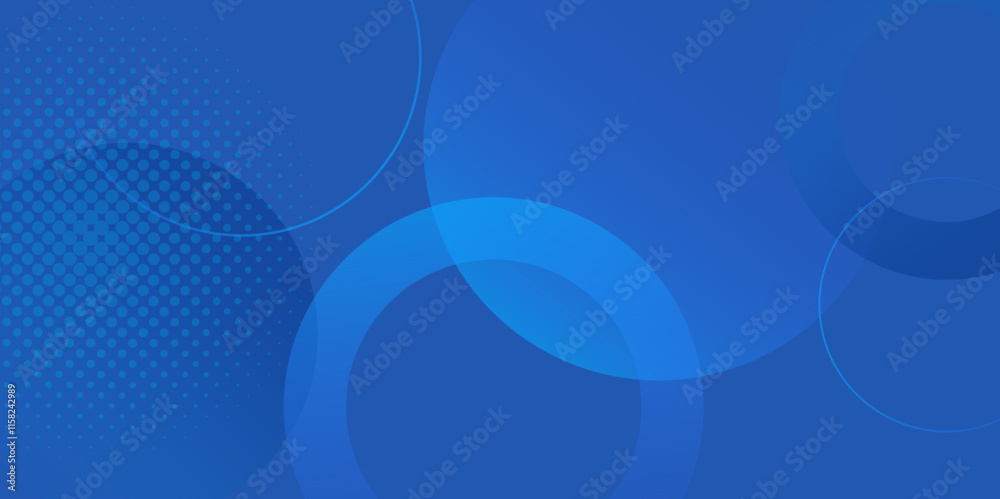 Poster abstract circle lines on light blue background. geometric stripe line and dots art design. futuristi