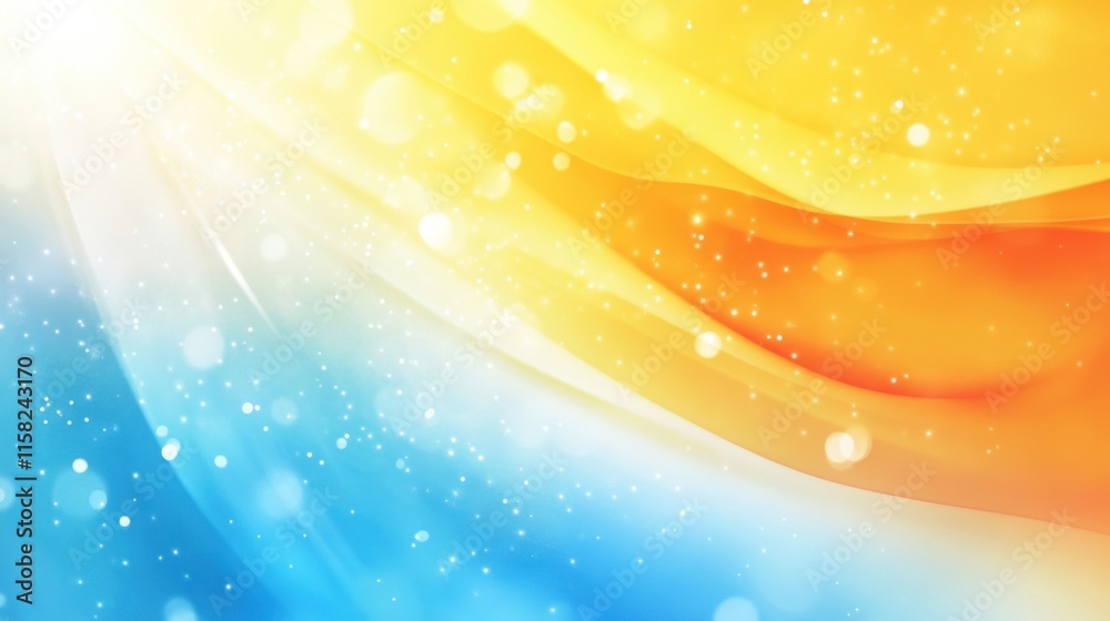 Wall mural summer abstract background. featuring bright yellows, blues, and greens. highlighting warmth, fun, a