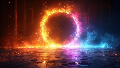 Obraz premium Abstract gradient circle shape background. 