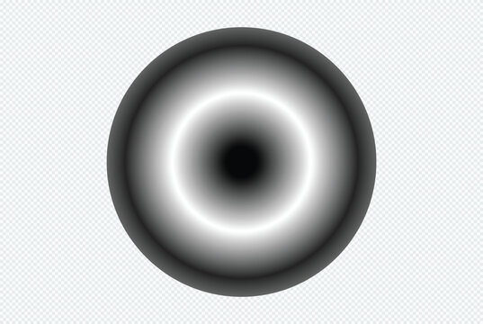 Abstract graduated circle graphic with transparent background.