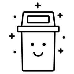 깨끗한 쓰레기통 아이콘