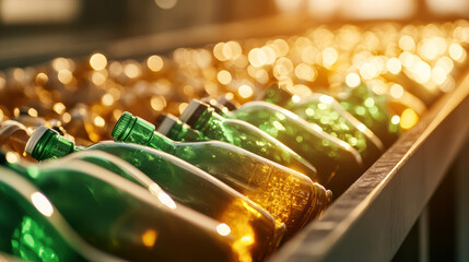 Sustainable glass bottle production on a modern manufacturing line