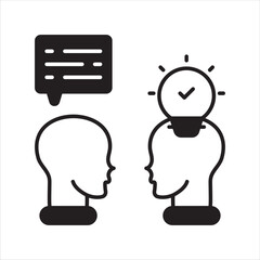 Communicate glyph icon with white background vector stock illustration