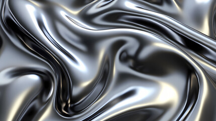 Liquid Metal Abstract:  Sleek, flowing curves of liquid metal create a mesmerizing abstract background. Perfect for design projects needing a modern, luxurious, and high-tech feel.