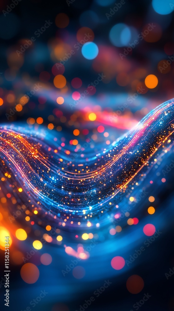 Aufkleber abstract waves of light and color create a dynamic, vibrant visual experience.