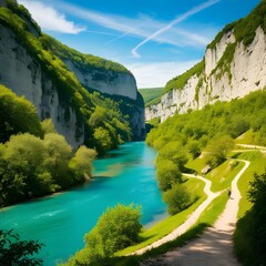 river running through a valley