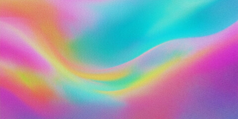 Abstract Pastel Holographic Gradient Background With Grainy Texture
