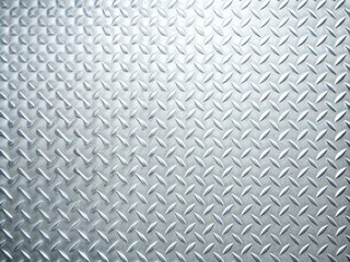 Abstract metal panel; minimalist white diamond plate texture creates a clean, modern architectural surface.