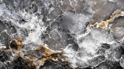 Obraz premium Abstract Stone Texture: A close-up view of a textured stone surface, revealing a mesmerizing interplay of gray, white, and brown hues. This intricate pattern creates a visual feast for the eyes.