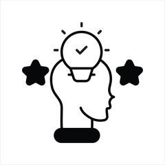 Solution glyph icon with white background vector stock illustration