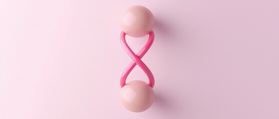 DNA analysis identification concept. Abstract design with pink elements on a soft background.