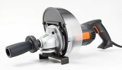 Industrial Angle Grinder with Protective Shield - a Detailed Product Shot
