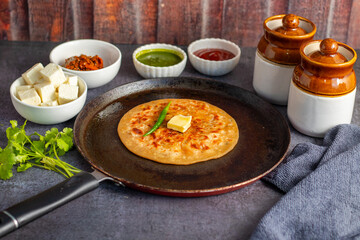 Paneer ka paratha is a soft, stuffed Indian flatbread filled with spiced cottage cheese, perfect for breakfast or lunch.