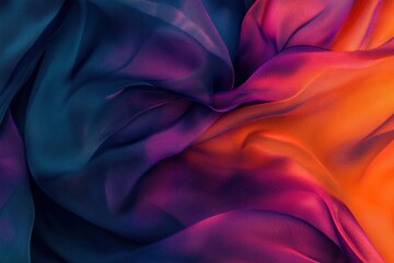 Fototapeta premium Luxurious silk fabric in vibrant colors with ample copy space for creative design and text placement. Generative AI