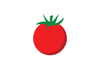 Abstract Red Tomato logo design, Vector design Template
