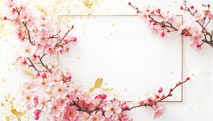 梅の花で作った和柄フレーム