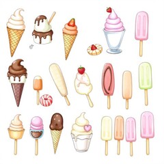 Delicious Ice Cream Treats Cones Popsicles Sundaes Sweet Treats Summer Fun