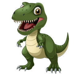 Fototapeta premium Adorable Cartoon T-Rex Dinosaur Illustration