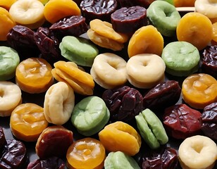 Colorful Assorted Candies and Sweets Arranged Together