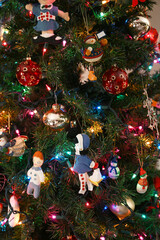 decorated colorful Christmas tree