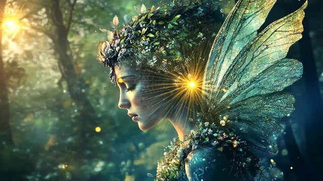 Enchanted Forest Fairy: A Serene Digital Painting