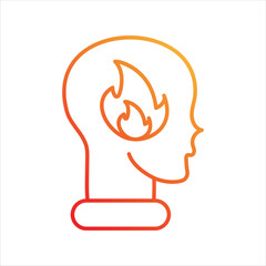 Motivation gradient  icon with white background vector stock illustration