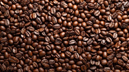 Fototapeta premium Rich and Aromatic Coffee Beans on White Surface