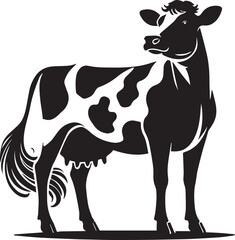 Black and white cow
