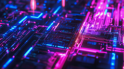 Fototapeta premium Smart Innovation city with connection cyber security network reciprocity over the night cityscape future wireless digital city and social media networking systems that connects people in the city