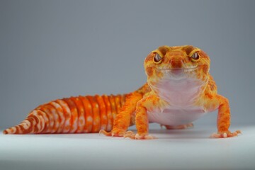 Potrait close-up leopard gecko