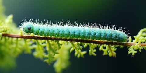 Fototapeta premium caterpillar on a leaf