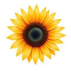 Fototapeta premium Sunflower on transparent background, Ai generated images