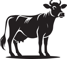 Fototapeta premium Silhouette of a cow