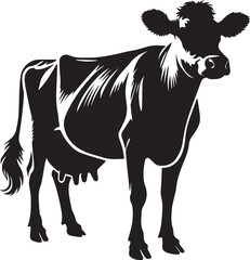 Silhouette of a cow