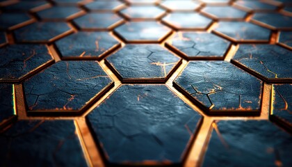 Abstract polygonal pattern luxury golden line with dark navy blue template background. Luxury 