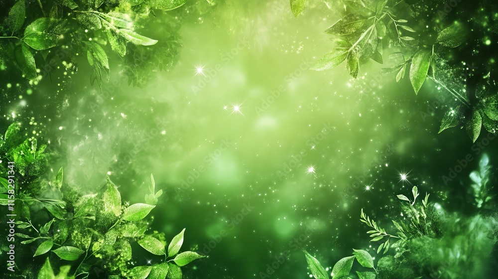 Wall mural vibrant green gradient background for dynamic presentations and business slides