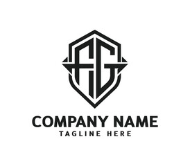 Elegant and Stylish FG Modern Monogram Logo with Bold Typography and Creative Design Elements, Perfect for Branding and Corporate Identity