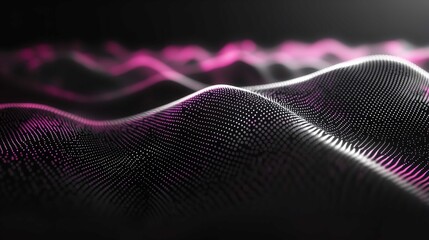 Abstract Digital Background with Points and Lines in Motion