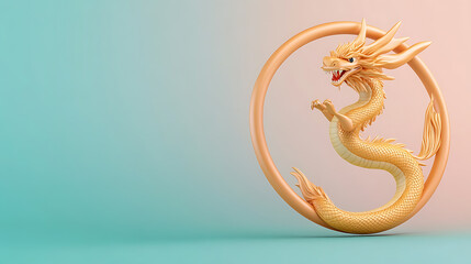Chinese new year celebration featuring spring blossoms and artistry vibrant dragon symbol in a serene environment