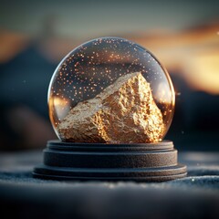 Golden Nugget Snow Globe  Luxury  Wealth  Success  Fortune