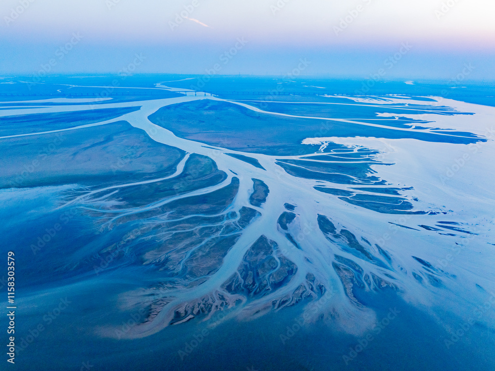 Sticker Lakes in the dry season show the texture of the earth