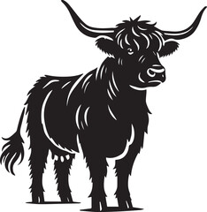 Cow black silhouette