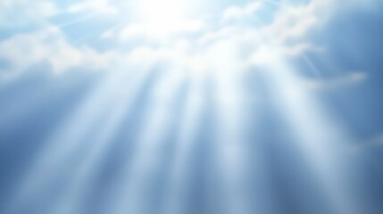 Fototapeta premium Summer weather, cloudscape landscape background banner, blue sky with clouds and sunshine