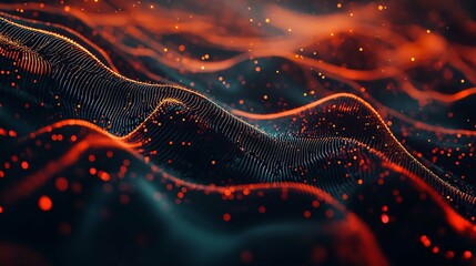 Deep Learning Concept with Digital Technology Abstract Design