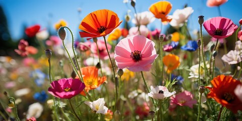 Obraz premium field of red poppies