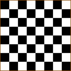 Classic black and white chess board